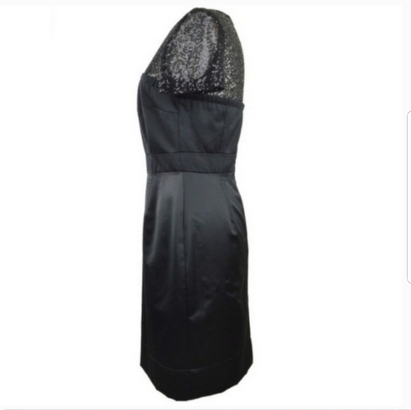 Trina Turk Black Sequin Cocktail Dress - Size 8 - Picture 3 of 8
